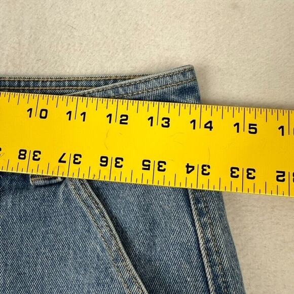 Roark Jeans Womens 27 Blue High Rise Sailor Fit Utility HWY 125 Wide Leg - Picture 4 of 8